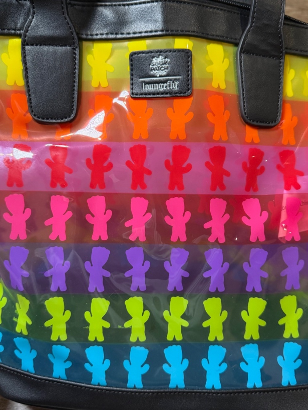 Loungefly Sour Patch Kids Tote Bag colorfully fun EUC - Picture 2 of 8
